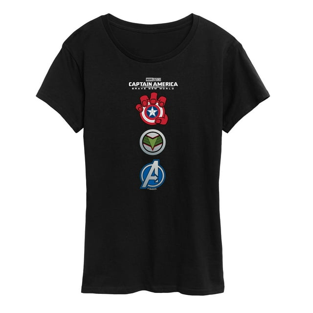 Marvel Captain America: Brave New World - Logo Stack - Women's Short Sleeve Graphic T-Shirt