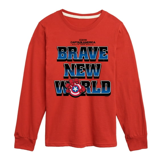 Marvel Captain America: Brave New World - Logo - Toddler And Youth Kids Long Sleeve Graphic T-Shirt