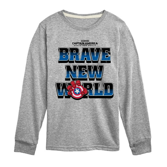 Marvel Captain America: Brave New World - Logo - Toddler And Youth Kids Long Sleeve Graphic T-Shirt