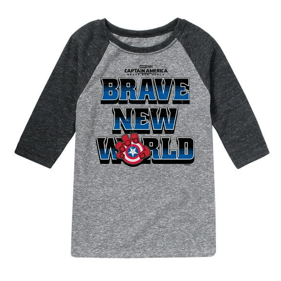 Marvel Captain America: Brave New World - Logo - Toddler And Youth Kids Raglan