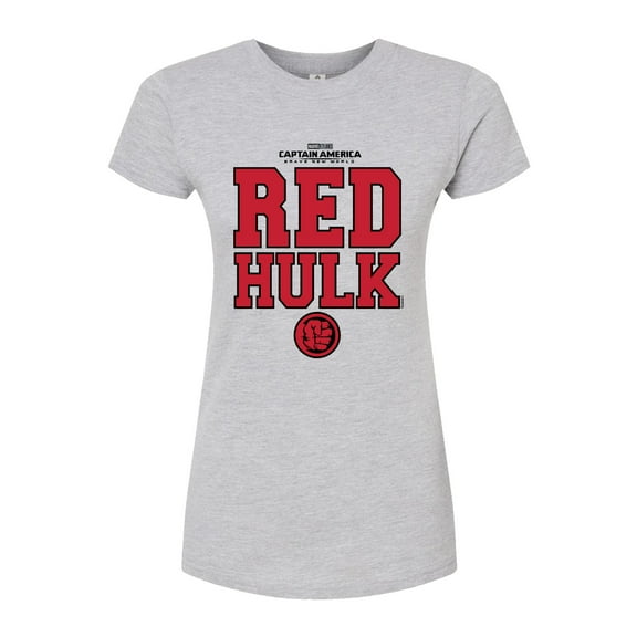Marvel Captain America: Brave New World - Red Hulk Collegiate - Juniors Fitted Tee