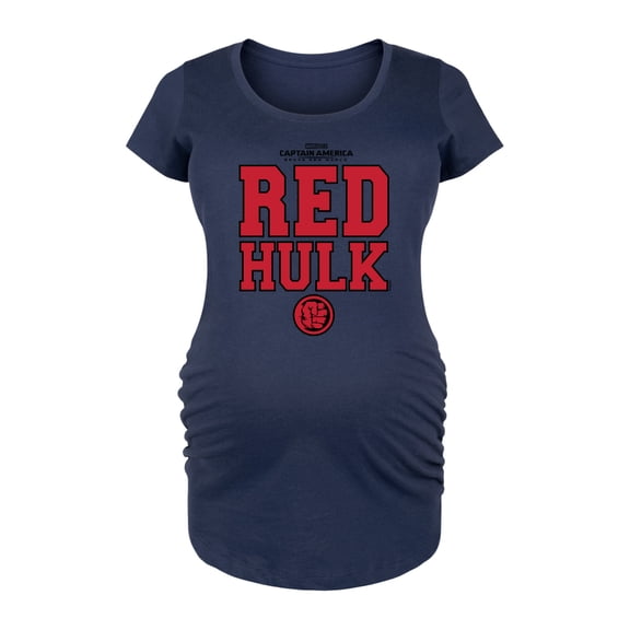 Marvel Captain America: Brave New World - Red Hulk Collegiate - Maternity Scoop Neck Tee