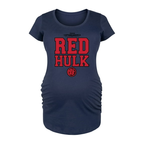 Marvel Captain America: Brave New World - Red Hulk Collegiate - Maternity Scoop Neck Tee