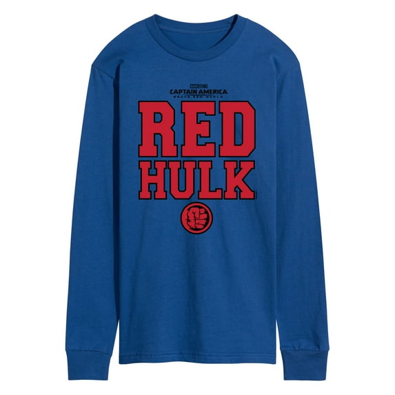 Marvel Captain America: Brave New World - Red Hulk Collegiate - Men's Long Sleeve Graphic T-Shirt