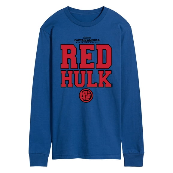 Marvel Captain America: Brave New World - Red Hulk Collegiate - Men's Long Sleeve Graphic T-Shirt