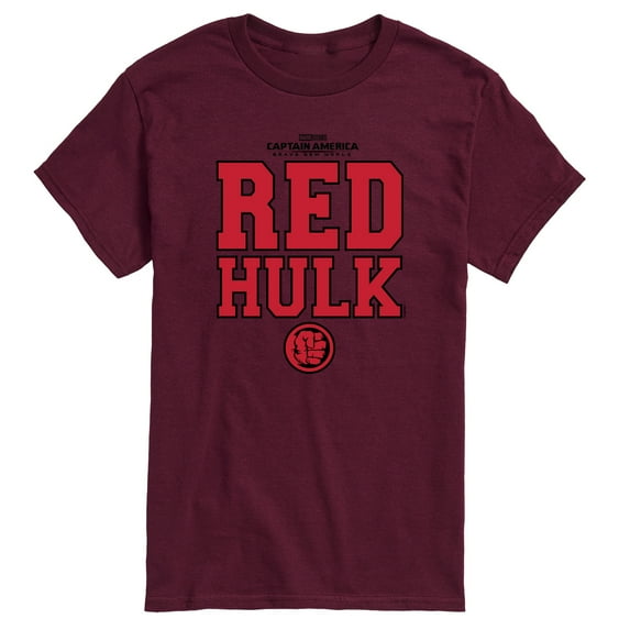 Marvel Captain America: Brave New World - Red Hulk Collegiate - Men's Short Sleeve Graphic T-Shirt