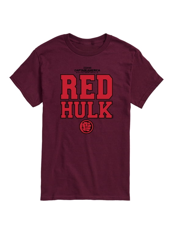 - Captain America Red Hulk Collegiate Men's Short Sleeve Graphic T-Shirt