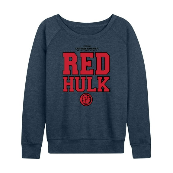 Marvel Captain America: Brave New World - Red Hulk Collegiate - Women's French Terry Pullover Sweatshirt