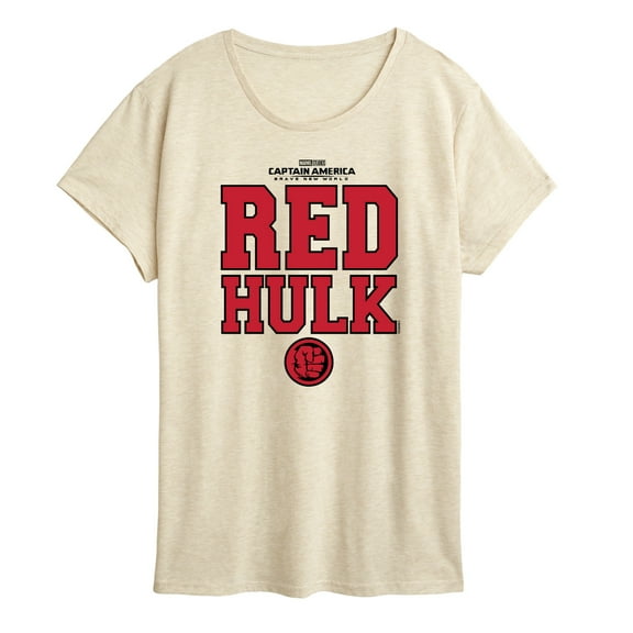Marvel Captain America: Brave New World - Red Hulk Collegiate - Women's Short Sleeve Graphic T-Shirt