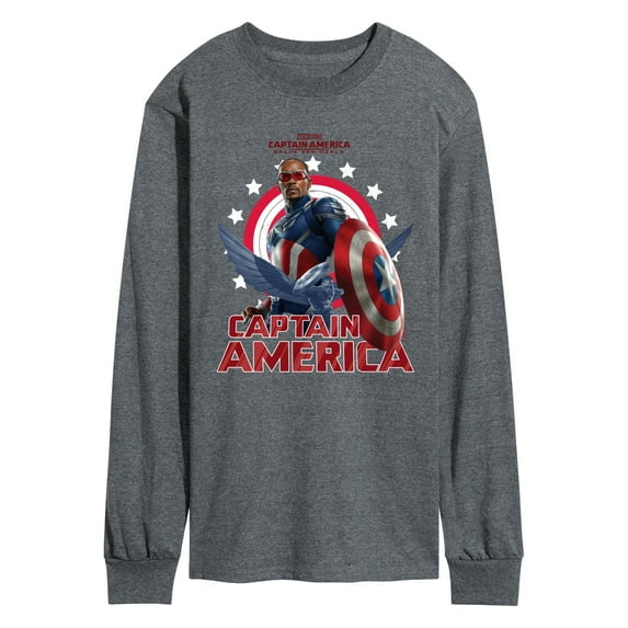 Marvel Captain America: Brave New World - Sam Wilson - Men's Long Sleeve Graphic T-Shirt