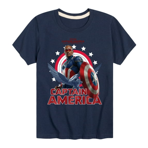 Marvel Captain America: Brave New World - Sam Wilson - Toddler And Youth Short Sleeve Graphic T-Shirt