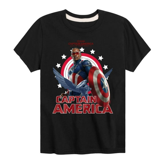 Marvel Captain America: Brave New World - Sam Wilson - Toddler And Youth Short Sleeve Graphic T-Shirt