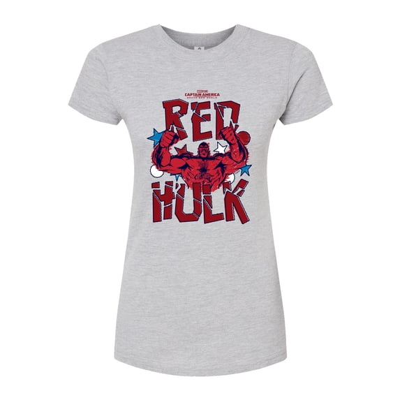 Marvel Captain America: Brave New World - Scribble Red Hulk - Juniors Fitted Tee