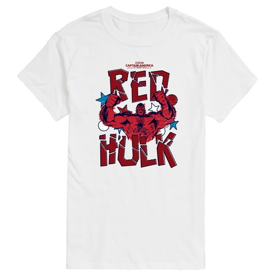 Marvel Captain America: Brave New World - Scribble Red Hulk - Men's Short Sleeve Graphic T-Shirt
