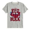 thumbnail image 1 of Marvel Captain America: Brave New World - Scribble Red Hulk - Toddler And Youth Short Sleeve Graphic T-Shirt, 1 of 5