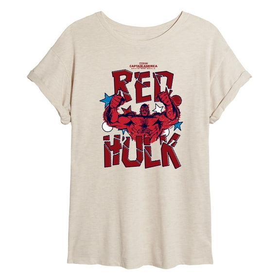 Marvel Captain America: Brave New World - Scribble Red Hulk - Women's Oversized Tee