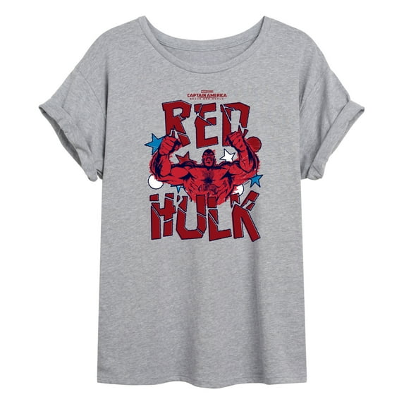 Marvel Captain America: Brave New World - Scribble Red Hulk - Women's Oversized Tee