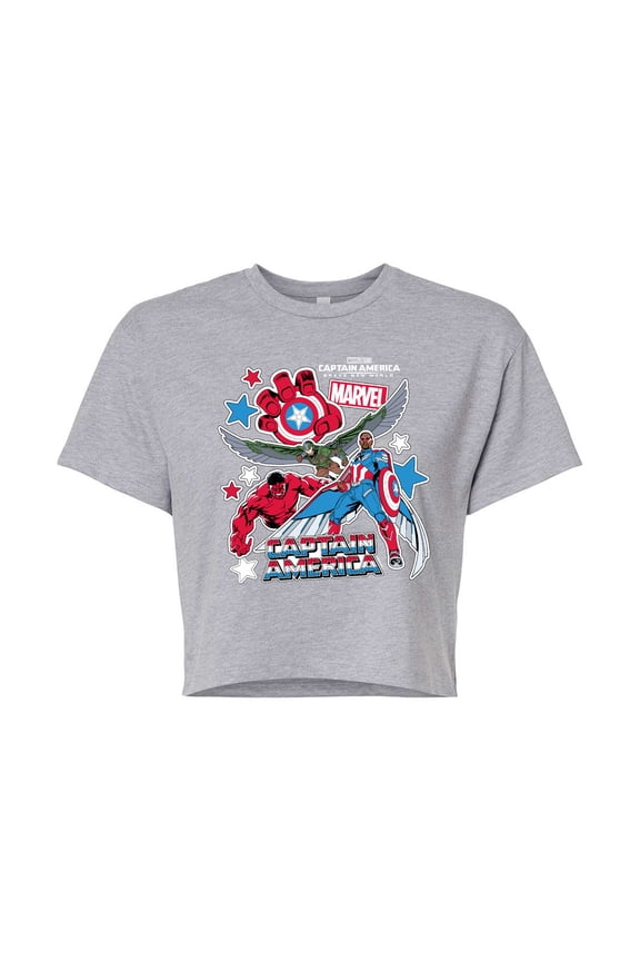 Captain America: Brave New World - Sticker Pack - Juniors Cropped Tee