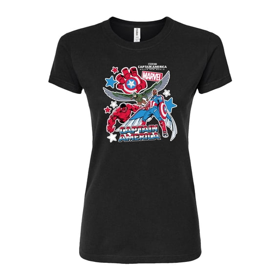 Marvel Captain America: Brave New World - Sticker Pack - Juniors Fitted Tee