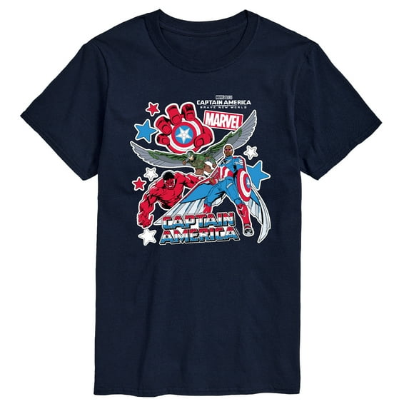 Marvel Captain America: Brave New World - Sticker Style - Men's Short Sleeve Graphic T-Shirt