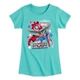 thumbnail image 1 of Marvel Captain America: Brave New World - Sticker Style - Toddler And Youth Girls Fitted Short Sleeve Graphic T-Shirt, 1 of 5