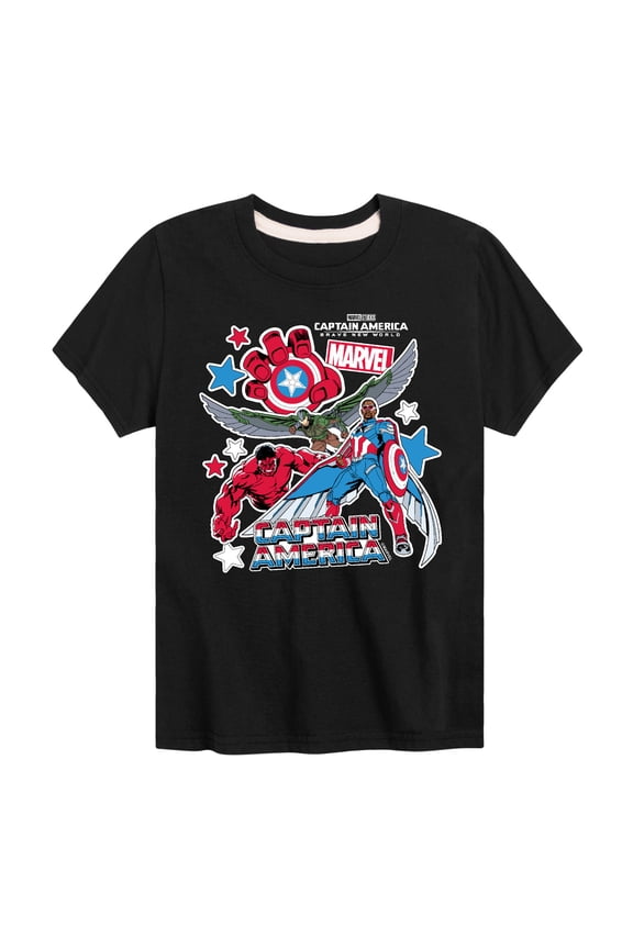 Captain America: Brave New World - Sticker Style - Toddler And Youth Short Sleeve Graphic T-Shirt