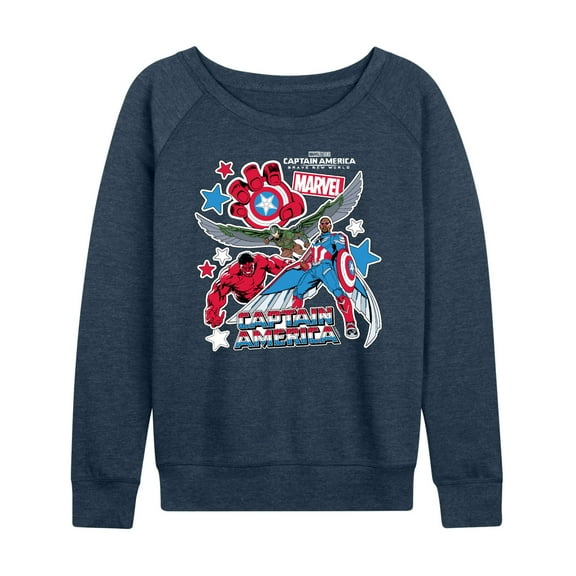 Marvel Captain America: Brave New World - Sticker Style - Women's French Terry Pullover Sweatshirt