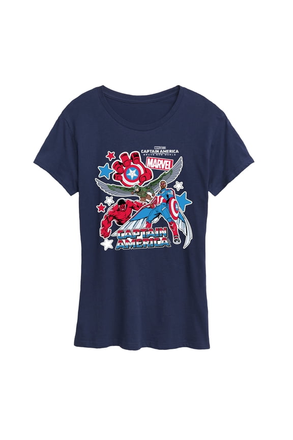 Captain America: Brave New World - Sticker Style - Women's Short Sleeve Graphic T-Shirt