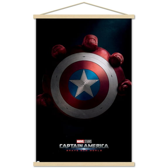 Marvel Captain America: Brave New World - Teaser One Sheet Wall Poster with Magnetic Frame, 22.375" x 34"