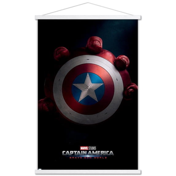 Marvel Captain America: Brave New World - Teaser One Sheet Wall Poster with Magnetic Frame, 22.375" x 34"
