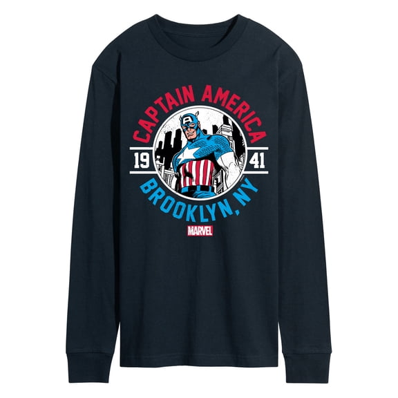 Marvel Captain America - Brooklyn - Men's Long Sleeve Graphic Tee