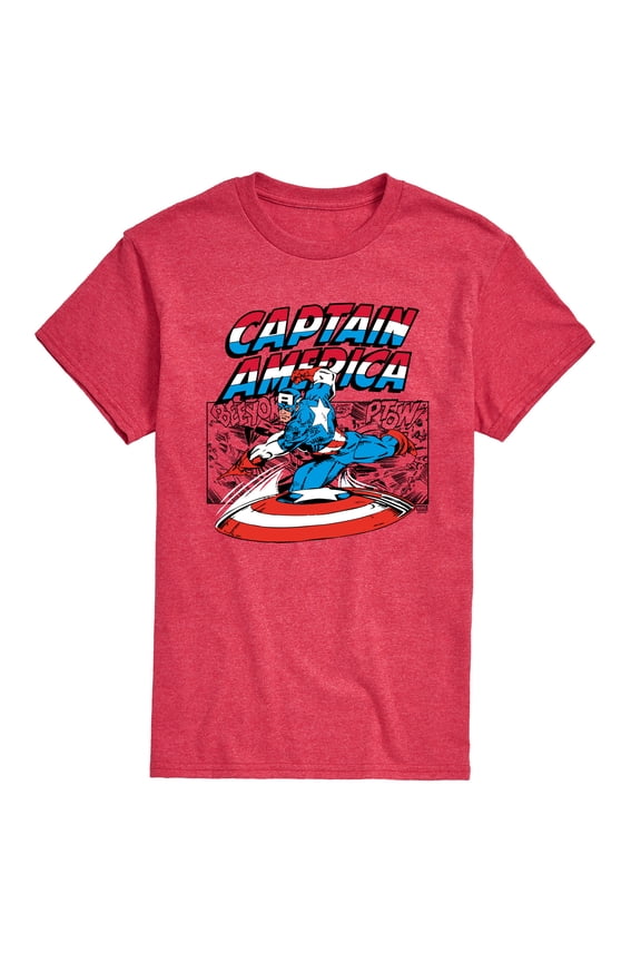 - Captain America Burst - Men's Short Sleeve Graphic T-Shirt