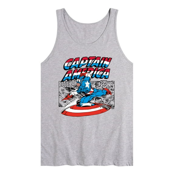 Marvel - Captain America Burst - Men's Sleeveless Graphic Tank