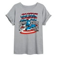 thumbnail image 1 of Marvel - Captain America Burst - Women's Oversized Graphic T-Shirt, 1 of 4