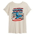 thumbnail image 1 of Marvel - Captain America Burst - Women's Oversized Graphic T-Shirt, 1 of 4