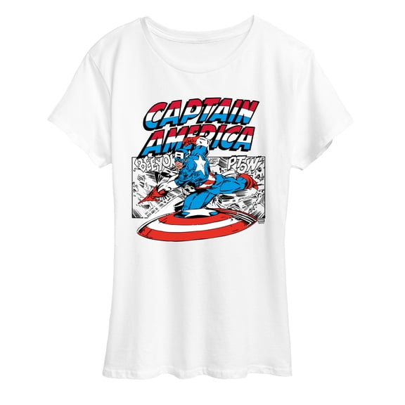 Marvel - Captain America Burst - Women's Short Sleeve Graphic T-Shirt