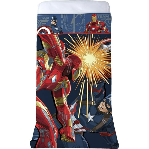 Marvel Captain America Civil War All-In-One Blanket Sheet Reversible 60" X 80"
