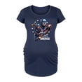 thumbnail image 1 of Marvel Captain America - Collage - Maternity Scoop Neck Graphic T-Shirt, 1 of 5