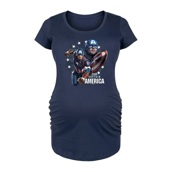 Marvel Captain America - Collage - Maternity Scoop Neck Graphic T-Shirt