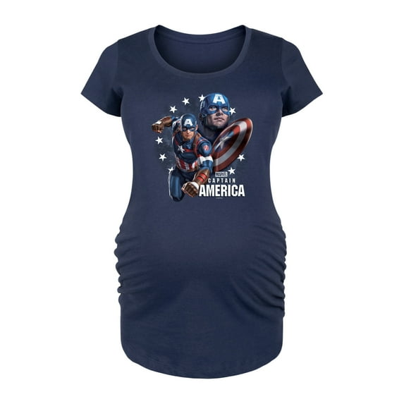 Marvel Captain America - Collage - Maternity Scoop Neck Graphic T-Shirt