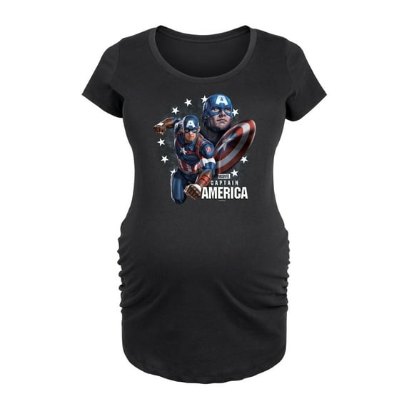 Marvel Captain America - Collage - Maternity Scoop Neck Graphic T-Shirt