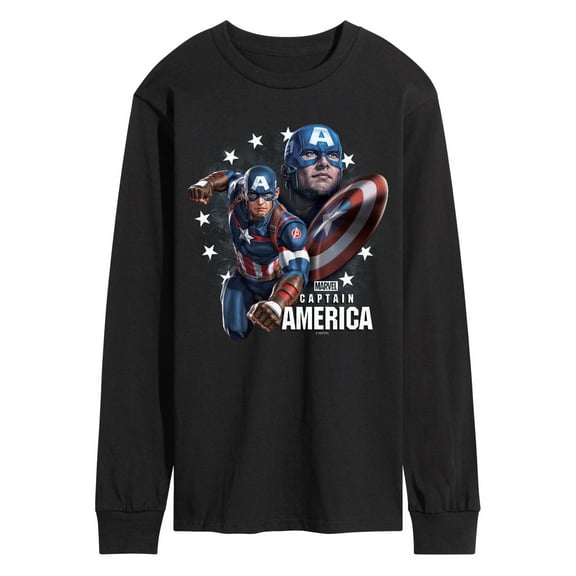 Marvel Captain America - Collage - Men's Long Sleeve Graphic Tee