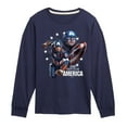 thumbnail image 1 of Marvel Captain America - Collage - Toddler and Youth Long Sleeve Graphic T-shirt, 1 of 4