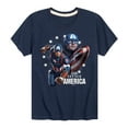 thumbnail image 1 of Marvel Captain America - Collage - Toddler and Youth Short Sleeve Graphic T-shirt, 1 of 5