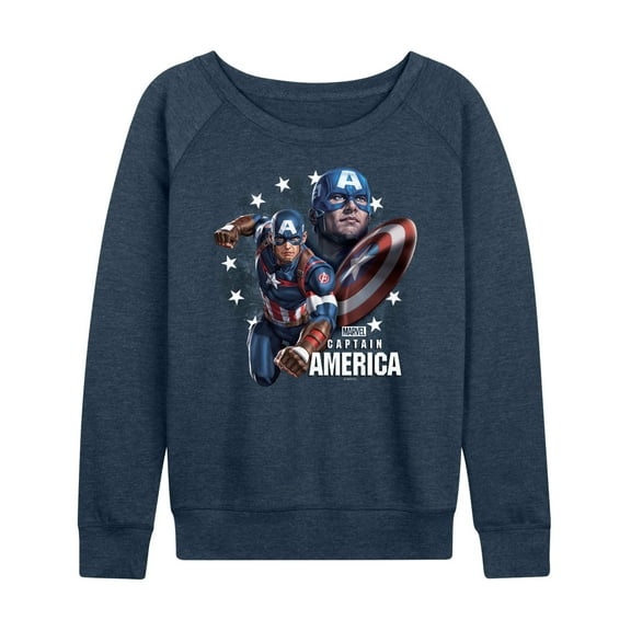 Marvel Captain America - Collage - Women's French Terry Pullover Sweatshirt