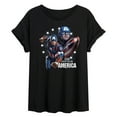 thumbnail image 1 of Marvel Captain America - Collage - Women's Oversized Graphic T-Shirt, 1 of 4