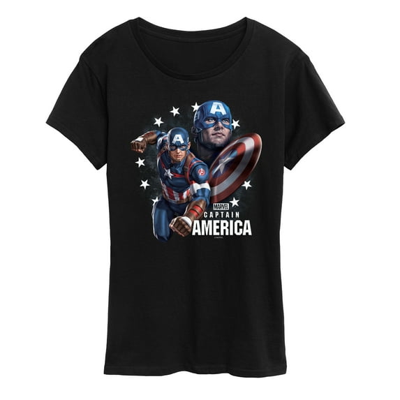 Marvel Captain America - Collage - Women's Short Sleeve Graphic T-Shirt