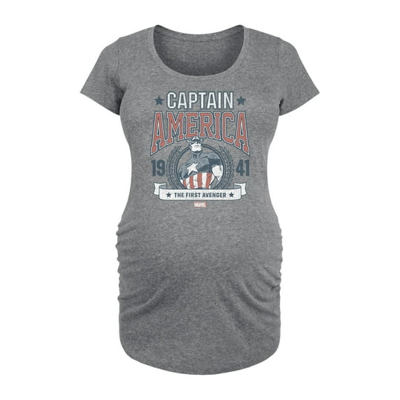Marvel Captain America - Collegiate - Maternity Scoop Neck Graphic T-Shirt