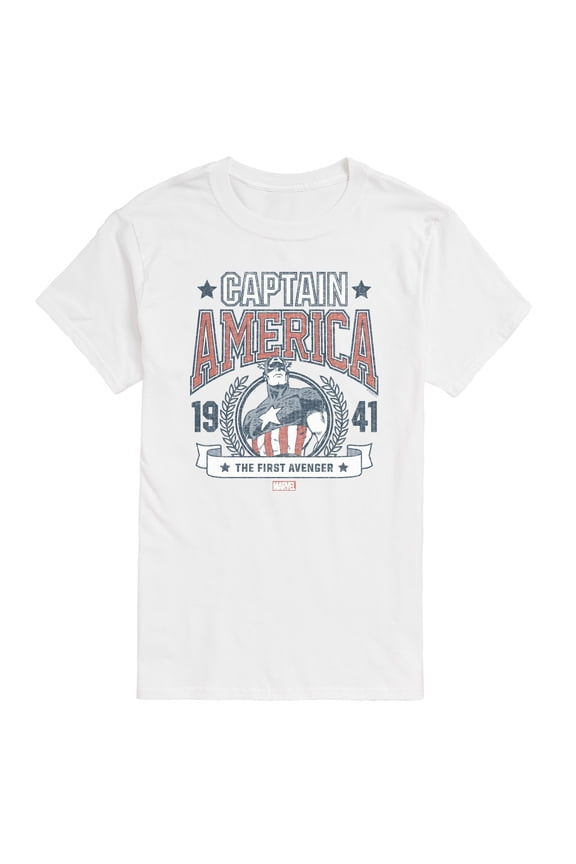 Captain America - Collegiate - Men's Short Sleeve Graphic Tee