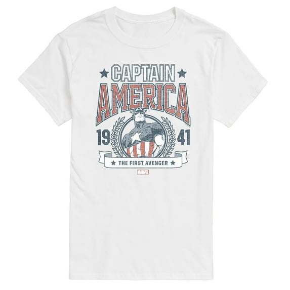 Marvel Captain America - Collegiate - Men's Short Sleeve Graphic Tee